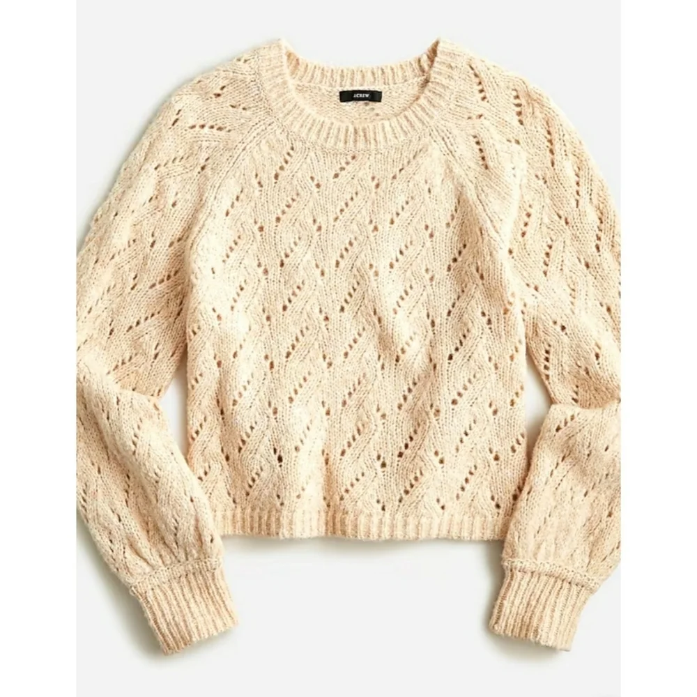 J.Crew Pointelle crewneck sweater